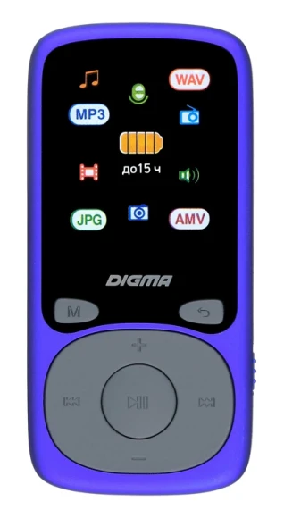 Плеер Hi-Fi Flash Digma B4 8Gb синий/1.8"/FM/microSDHC Плеер Hi-Fi Flash Digma B4 8Gb синий/1.8"/FM/microSDHC