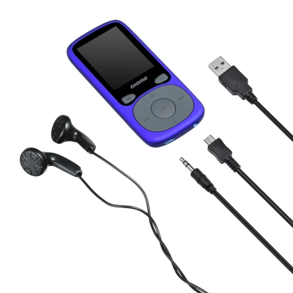 Плеер Hi-Fi Flash Digma B4 8Gb синий/1.8"/FM/microSDHC Плеер Hi-Fi Flash Digma B4 8Gb синий/1.8"/FM/microSDHC