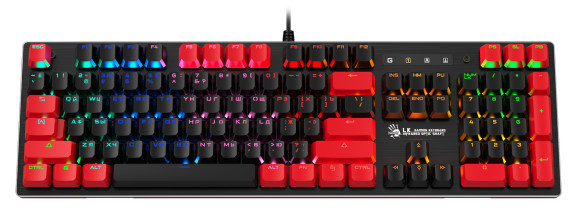Клавиатура A4Tech B820N черный/красный USB for gamer LED (B820N ( BLACK + RED)) кабель 1.8м Клавиатура A4Tech B820N черный/красный USB for gamer LED (B820N ( BLACK + RED)) кабель 1.8м