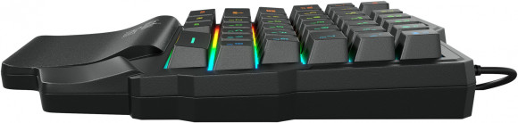 Игровой блок Оклик 701G IRON FIST черный USB for gamer LED (подставка для запястий) (1196590)