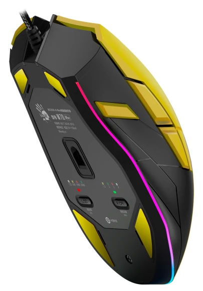 Мышь A4Tech Bloody W70 Max Punk желтый/черный оптическая 10000dpi USB 11but Мышь A4Tech Bloody W70 Max Punk желтый/черный оптическая 10000dpi USB 11but