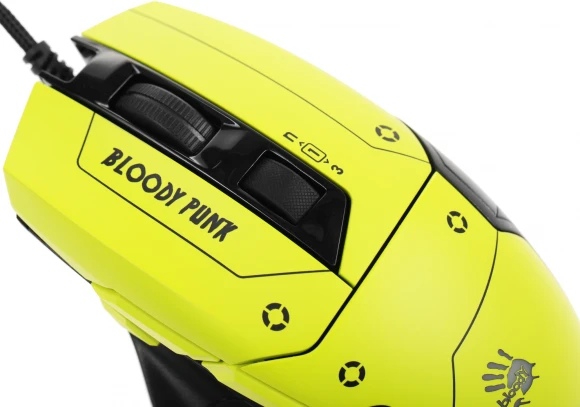 Мышь A4Tech Bloody W70 Max Punk желтый/черный оптическая 10000dpi USB 11but Мышь A4Tech Bloody W70 Max Punk желтый/черный оптическая 10000dpi USB 11but