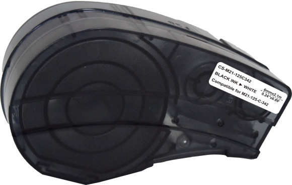 Картридж ленточный Cactus CS-M21-125C342 черный на белом 6x2.1 для Brady BMP21-PLUS, BMP21, BMP21-LAB