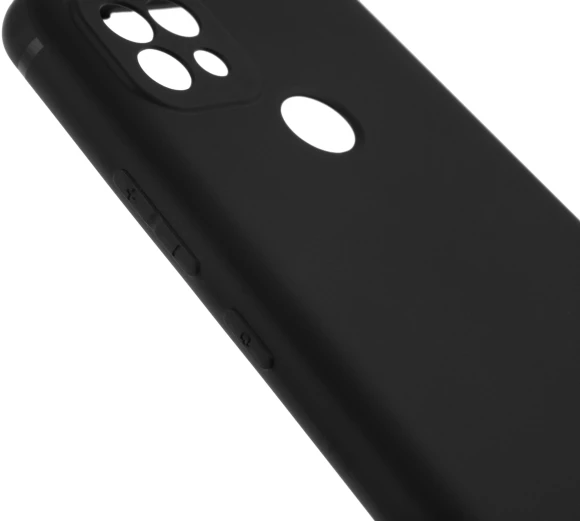 Чехол (клип-кейс) BoraSCO для Realme C21 Silicone Case черный (матовый) (40041)