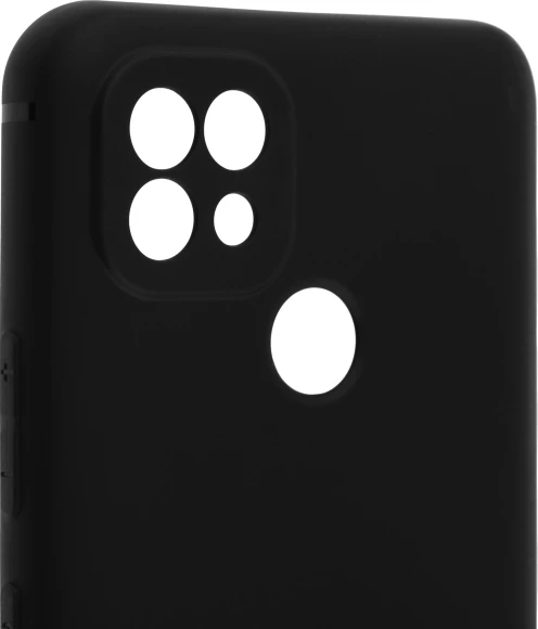 Чехол (клип-кейс) BoraSCO для Realme C21 Silicone Case черный (матовый) (40041)