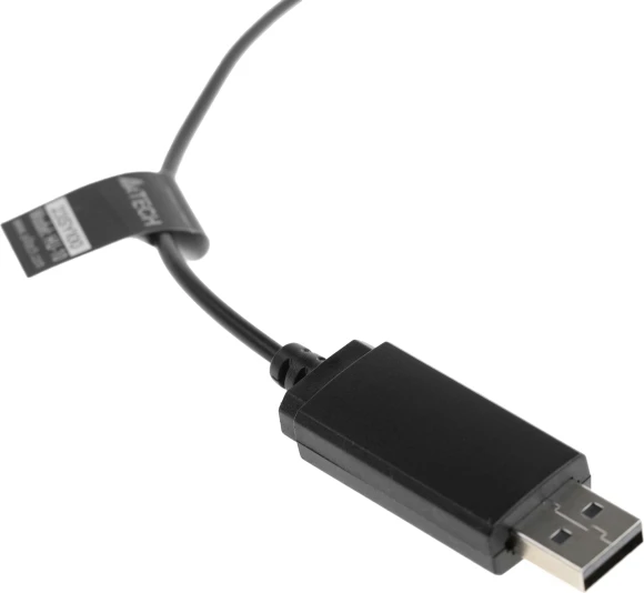 Наушники с микрофоном A4Tech HU-10 черный/белый 2м накладные USB оголовье (HU-10/USB/BLACK+WHITE)