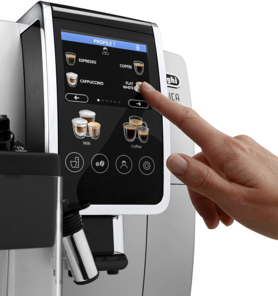 Кофемашина Delonghi Dinamica Plus ECAM380.85.SB 1450Вт серебристый/черный Кофемашина Delonghi Dinamica Plus ECAM380.85.SB 1450Вт серебристый/черный