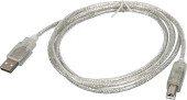 Кабель Ningbo USB A(m) USB B(m) 1.8м прозрачный Кабель Ningbo USB A(m) USB B(m) 1.8м прозрачный