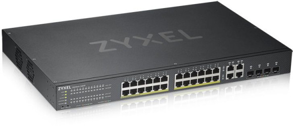 Коммутатор Zyxel GS192024HPV2-EU0101F (L2) 24x1Гбит/с 4xКомбо(1000BASE-T/SFP) 24PoE+ 375W управляемый Коммутатор Zyxel GS192024HPV2-EU0101F (L2) 24x1Гбит/с 4xКомбо(1000BASE-T/SFP) 24PoE+ 375W управляемый