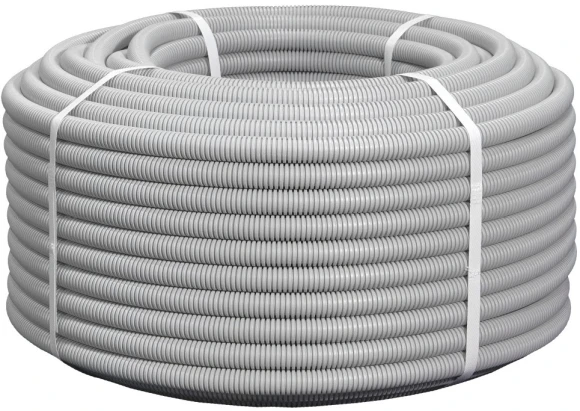 Труба гофр. гибкая ПВХ NTSS NTSS-TGS25 внеш.D=25мм 50м сер.