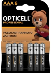 Батарея Opticell Professional LR03 AAA (6шт) блистер Батарея Opticell Professional LR03 AAA (6шт) блистер