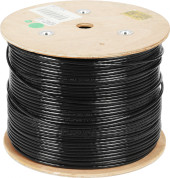 Кабель сетевой UTP 4 пары cat.5E solid 0.50мм CCA 305м черный outdoor Кабель сетевой UTP 4 пары cat.5E solid 0.50мм CCA 305м черный outdoor