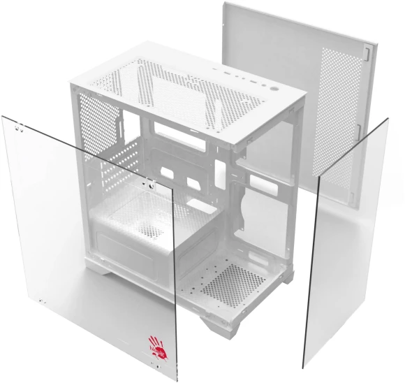 Корпус Bloody BD-CC103 белый без БП mATX 7x120mm 1xUSB2.0 1xUSB3.0 audio bott PSU