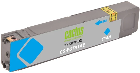 Картридж струйный Cactus CS-F6T81AE 973XL голуб.пигм. (7000стр.) (110мл) для HP HP PageWide Pro 452dw/Pro 477dw с чипом Картридж струйный Cactus CS-F6T81AE 973XL голуб.пигм. (7000стр.) (110мл) для HP HP PageWide Pro 452dw/Pro 477dw с чипом
