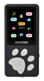 Плеер Hi-Fi Flash Digma S4 8Gb черный/серый/1.8"/FM/microSDHC Плеер Hi-Fi Flash Digma S4 8Gb черный/серый/1.8"/FM/microSDHC
