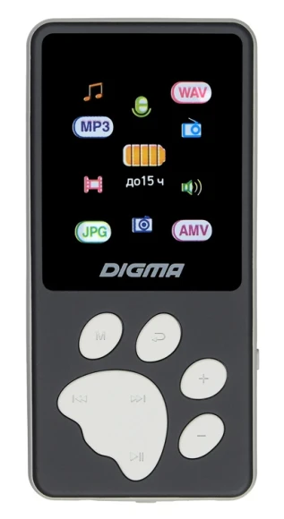 Плеер Hi-Fi Flash Digma S4 8Gb черный/серый/1.8"/FM/microSDHC Плеер Hi-Fi Flash Digma S4 8Gb черный/серый/1.8"/FM/microSDHC