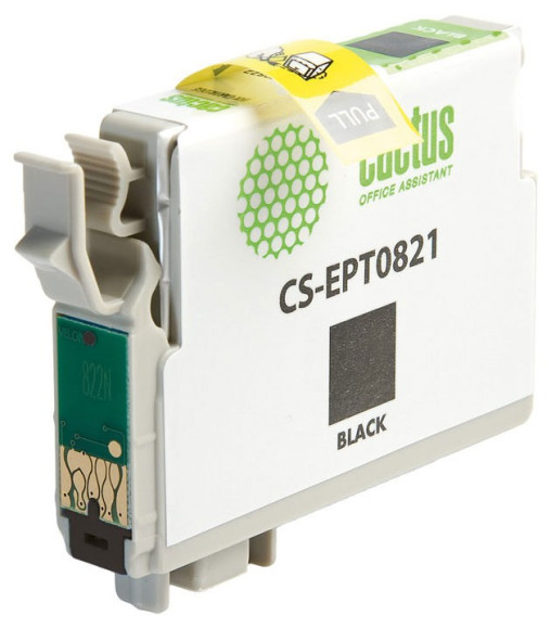 Картридж струйный Cactus CS-EPT0821 T0821 черный (13.8мл) для Epson Stylus Photo R270/290/RX590 с чипом