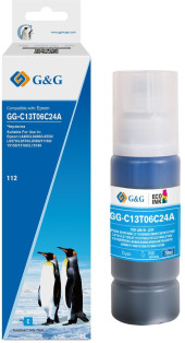 Чернила G&G GG-C13T06C24A №112 голубой пигментный70мл для Epson L6550/6570/11160/15150/15160 Чернила G&G GG-C13T06C24A №112 голубой пигментный70мл для Epson L6550/6570/11160/15150/15160