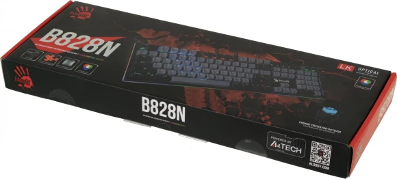 Клавиатура A4Tech Bloody B828N механическая черный/серый USB for gamer LED (B828N (GREY+BLACK))