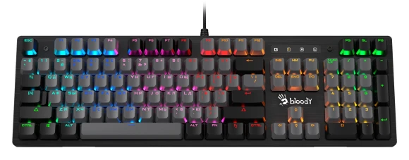 Клавиатура A4Tech Bloody B828N механическая черный/серый USB for gamer LED (B828N (GREY+BLACK))