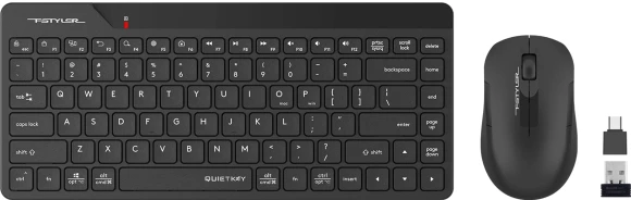 Клавиатура + мышь A4Tech Fstyler FG2200 Air2 клав:черный мышь:черный USB беспроводная slim (FG2200 AIR2 BLACK) Клавиатура + мышь A4Tech Fstyler FG2200 Air2 клав:черный мышь:черный USB беспроводная slim (FG2200 AIR2 BLACK)