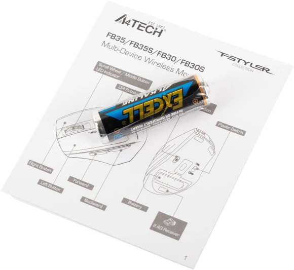 Мышь A4Tech Fstyler FB35 зеленый/черный оптическая 2000dpi беспров. BT/Radio USB для ноутбука 6but (FB35 MIDLIGHT GREEN) Мышь A4Tech Fstyler FB35 зеленый/черный оптическая 2000dpi беспров. BT/Radio USB для ноутбука 6but (FB35 MIDLIGHT GREEN)