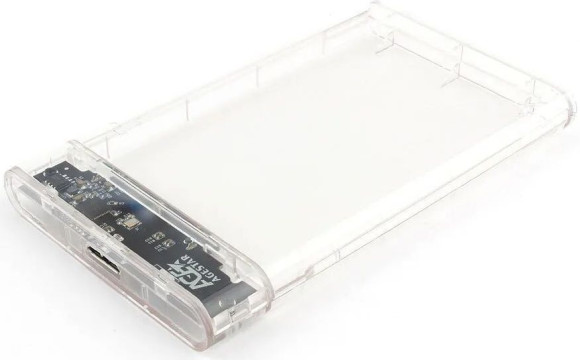 Внешний корпус для HDD/SSD AgeStar 3UB2P4C SATA III USB3.0 пластик прозрачный 2.5"