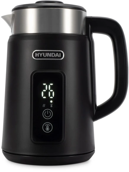 Чайник электрический Hyundai HYK-S3505 1.5л. 2200Вт черный корпус: металл/пластик
