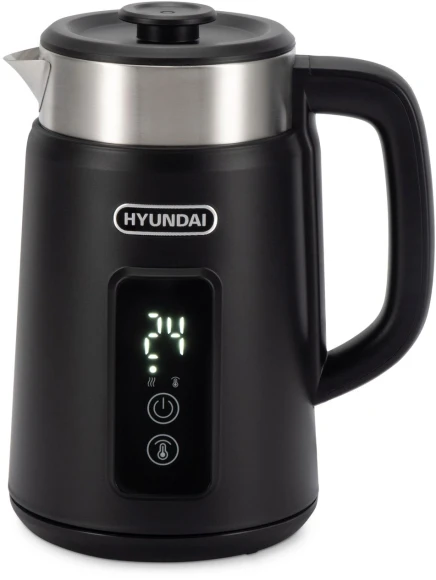 Чайник электрический Hyundai HYK-S3505 1.5л. 2200Вт черный корпус: металл/пластик