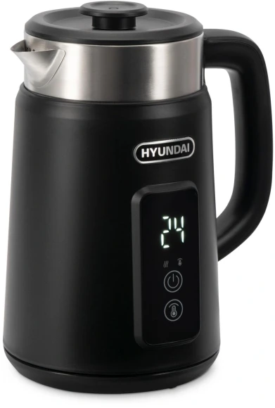 Чайник электрический Hyundai HYK-S3505 1.5л. 2200Вт черный корпус: металл/пластик