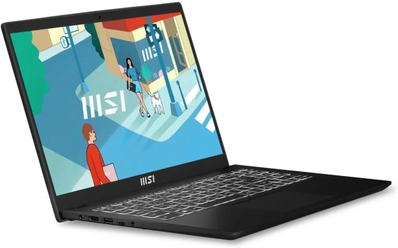 Ноутбук MSI Modern 15 H B13M-021US Core i7 13620H 32Gb SSD1Tb Intel UHD Graphics 15.6" IPS FHD (1920x1080) Windows 11 Home Multi Language black WiFi BT Cam (9S7-15H411-021)