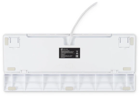 Клавиатура Оклик K951X механическая белый USB Multimedia for gamer LED (подставка для запястий) (1901079) кабель 1.8м