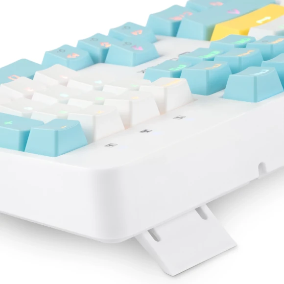 Клавиатура Оклик K951X механическая белый USB Multimedia for gamer LED (подставка для запястий) (1901079) кабель 1.8м