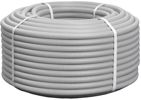 Труба гофр. гибкая ПВХ NTSS NTSS-TGS32 внеш.D=32мм 25м сер.