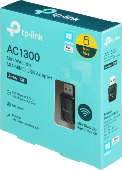 Сетевой адаптер Wi-Fi TP-Link Archer T3U AC1300 USB 3.0