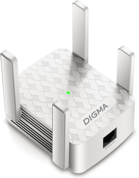 Повторитель беспроводного сигнала Digma D-WR400 AC1200 10/100BASE-TX/Wi-Fi белый Повторитель беспроводного сигнала Digma D-WR400 AC1200 10/100BASE-TX/Wi-Fi белый