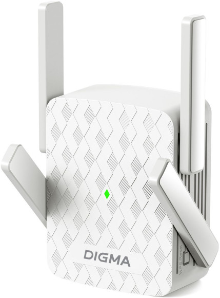 Повторитель беспроводного сигнала Digma D-WR400 AC1200 10/100BASE-TX/Wi-Fi белый Повторитель беспроводного сигнала Digma D-WR400 AC1200 10/100BASE-TX/Wi-Fi белый