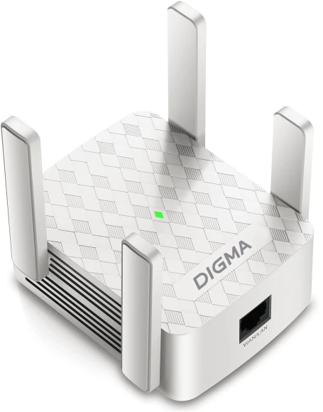 Повторитель беспроводного сигнала Digma D-WR400 AC1200 10/100BASE-TX/Wi-Fi белый Повторитель беспроводного сигнала Digma D-WR400 AC1200 10/100BASE-TX/Wi-Fi белый