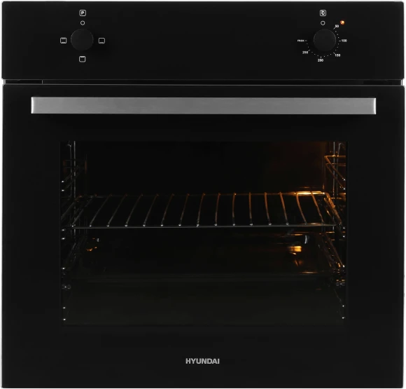 Духовой шкаф Электрический Hyundai HEO 6631 BG черное стекло