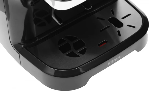 Кофеварка рожковая Kitfort КТ-7107 1560Вт черный/серебристый Кофеварка рожковая Kitfort КТ-7107 1560Вт черный/серебристый