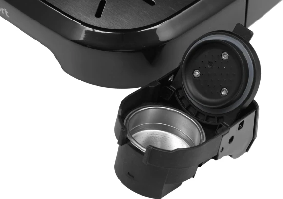 Кофеварка рожковая Kitfort КТ-7107 1560Вт черный/серебристый Кофеварка рожковая Kitfort КТ-7107 1560Вт черный/серебристый