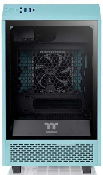 Корпус Thermaltake The Tower 100 Turquoise голубой без БП miniITX 1x120mm 3x140mm 2xUSB3.0 audio bott PSU Корпус Thermaltake The Tower 100 Turquoise голубой без БП miniITX 1x120mm 3x140mm 2xUSB3.0 audio bott PSU