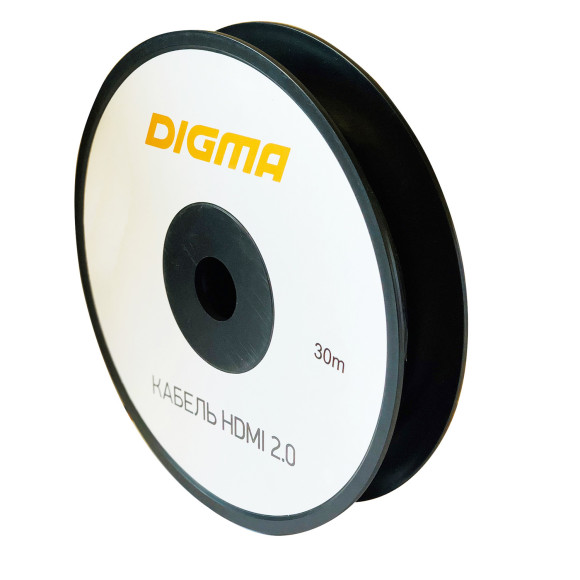 Кабель аудио-видео Digma HDMI 2.0 AOC HDMI (m)/HDMI (m) 30м. позолоч.конт. черный (BHP AOC 2.0-30) Кабель аудио-видео Digma HDMI 2.0 AOC HDMI (m)/HDMI (m) 30м. позолоч.конт. черный (BHP AOC 2.0-30)