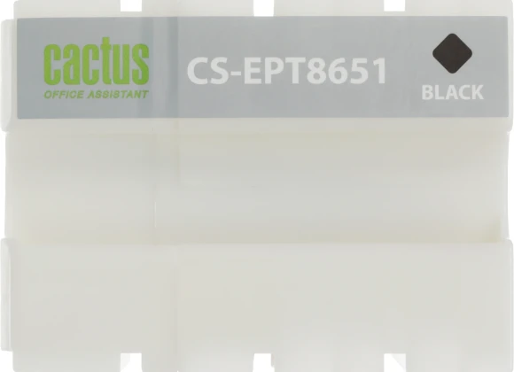 Картридж струйный Cactus CS-EPT8651 T8651 черный пигментный (8000стр.) для Epson WF5190/5690 с чипом