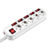 Сетевой фильтр Buro 500SH-3-SW-W 3м (5 розеток) белый (коробка) Сетевой фильтр Buro 500SH-3-SW-W 3м (5 розеток) белый (коробка)