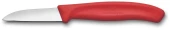 Нож кухонный Victorinox Swiss Classic (6.7401.C1) стальной для чистки овощей и фруктов лезв.80мм прямая заточка красный Нож кухонный Victorinox Swiss Classic (6.7401.C1) стальной для чистки овощей и фруктов лезв.80мм прямая заточка красный