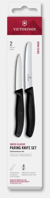 Набор ножей кухон. Victorinox Swiss Classic Paring 6.7113.61G компл.:6предм. черный подар.коробка Набор ножей кухон. Victorinox Swiss Classic Paring 6.7113.61G компл.:6предм. черный подар.коробка