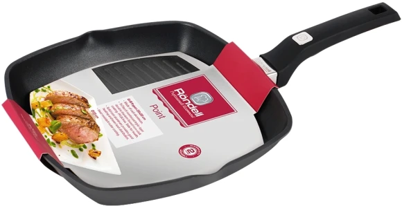 Сковорода-гриль Rondell Point RDA-1350 квадратная 28см покрытие: TriTitan ручка несъемная (без крышки) графитовый
