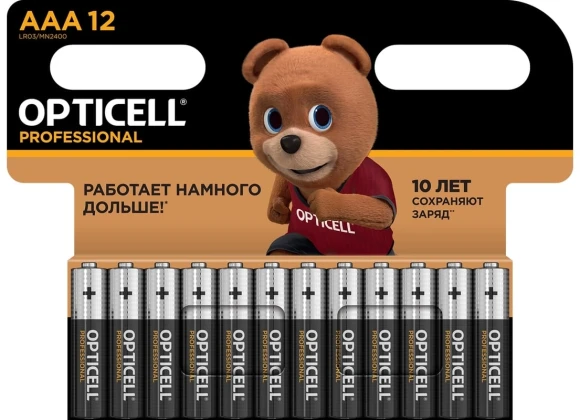 Батарея Opticell Professional LR03 AAA (12шт) блистер Батарея Opticell Professional LR03 AAA (12шт) блистер