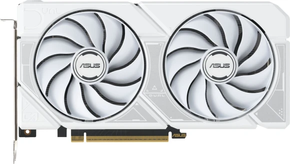 Видеокарта Asus PCI-E 5.0 DUAL-RTX5060TI-O8G-WHITE NVIDIA GeForce RTX 5060TI 8Gb 128bit GDDR7 2602/28000 HDMIx1 DPx3 HDCP Ret